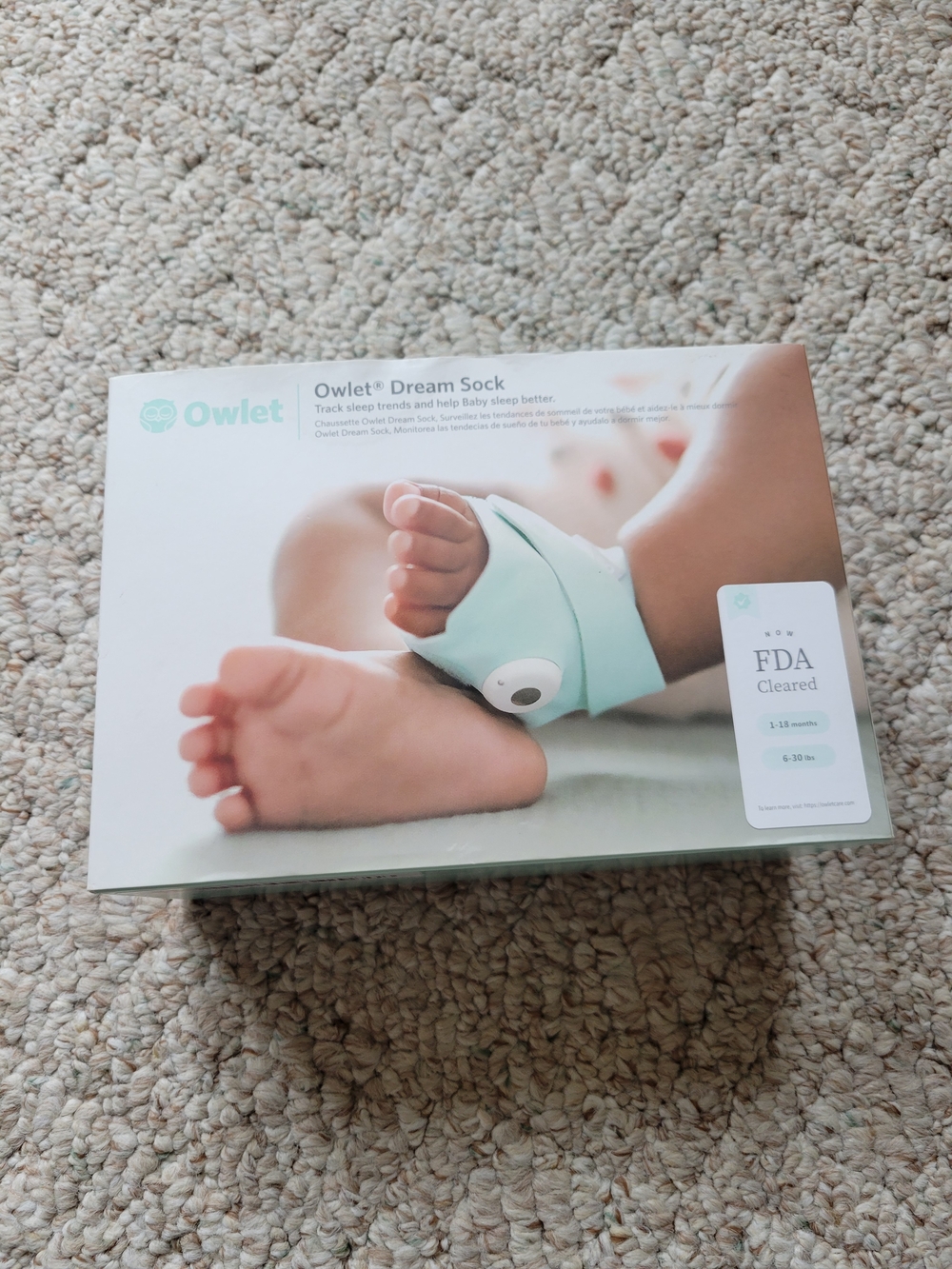 Owlet Dream Sock Baby Sleep Monitor in Mint